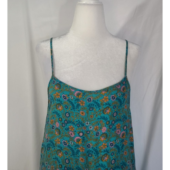 Natural Life Zoe Wide Leg Blue Multicolor Summer Boho Indie Jumpsuit Small - Picture 3 of 7